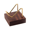 Morden Black Walnut and Copper Crystal Display Stand with Copper Base for Shop or Home Store Display