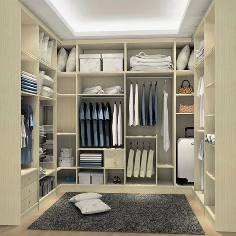 2024 Modern Foldable Extendable Walk-in Closet Wardrobe Custom Wood Bedroom Cupboards