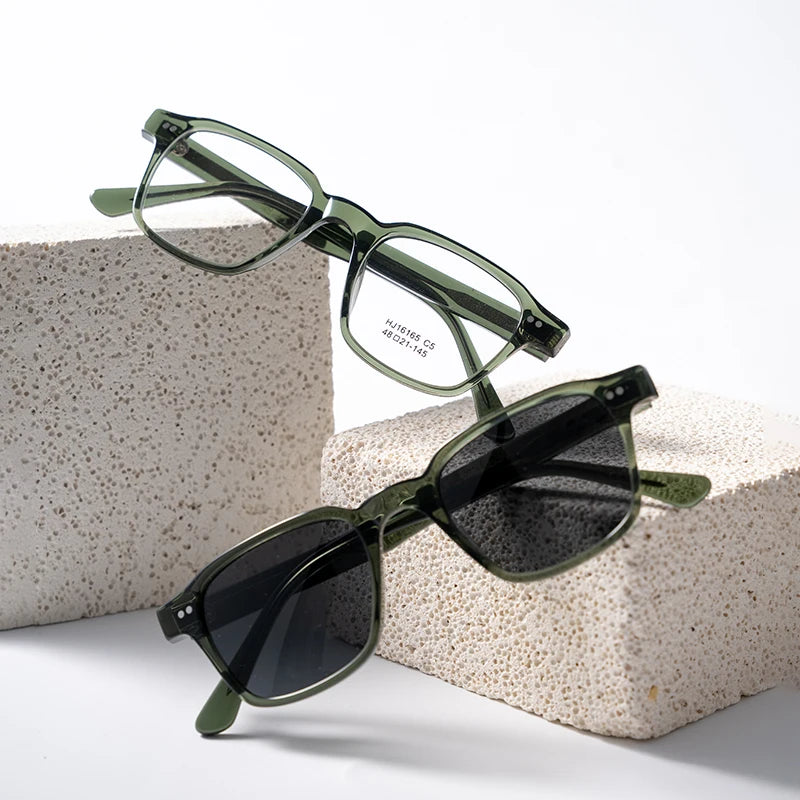Fashion Men Square Mazzucchelli Acetate TAC Polarized Sunglasses Pinhui HJ16165