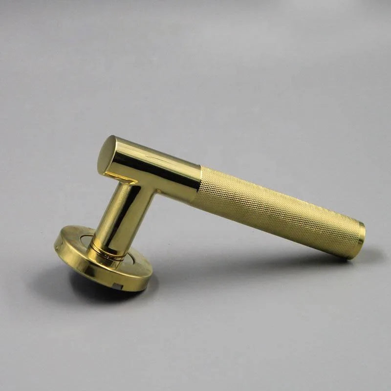 Modern Luxury Knurled Mortise Door Lock Lever Handle Contemporary Window & Door Accessories