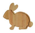 Easter Cute Bunny Decoration Bunny Dessert Serving Tray for Table Decoration Easter Wooden Bunny Plate