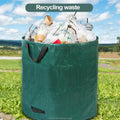 RZF Green 72 Gallon 272L PP/PE Modern Reusable Garden Leaf Bag with Reinforced Handles 6-9 Year Service Life