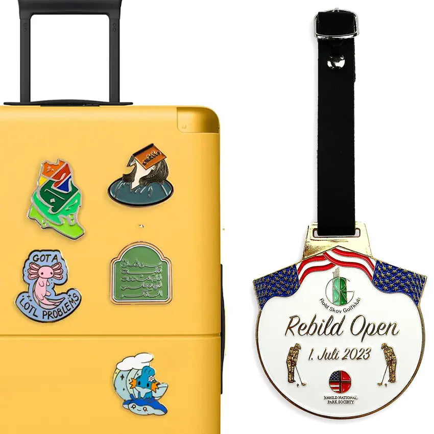Wholesale Custom Decoration Luggage Metal Tag Sticker Badge