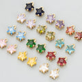 Wholesale 6pcs MC24 Jewelry Accessories 18k Gold Plated Nickel Free Copper Zircons DIY Pendants Earring Making Star Charms Bag