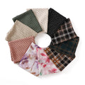 Adult Fashion Pearl Chiffon Turban Scarf Plaid Dot Printed Hijab Scarf for Daily Wear and Parties