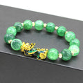 Couples Fortune Jewelry Faux Agate Beads Bracelet Temperature Change Color Gold Plated Pixiu Bracelet for Women Gift