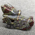 DIY Home use Whosale Natural Crystals Healing Stones Hand Made blood stone Crystal Dragon Skulls