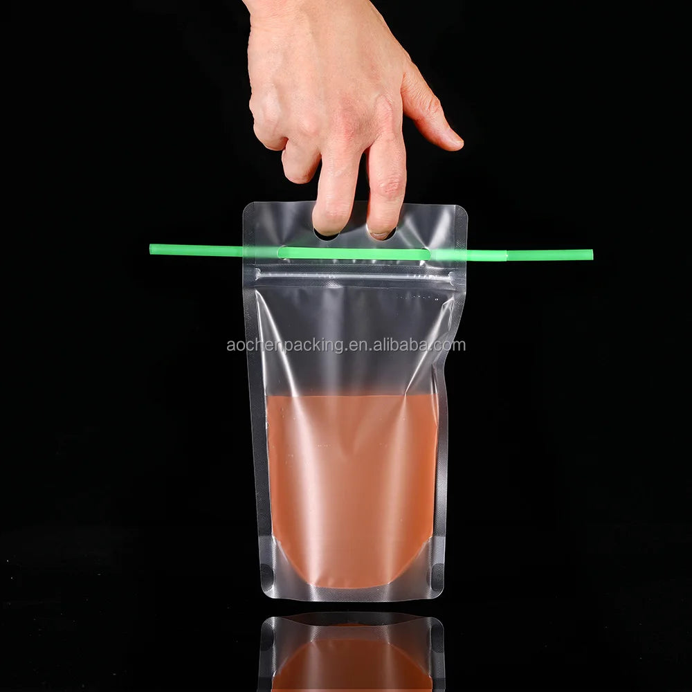 Custom Frosted Stand up Pouch Moisture-Proof PET Food and Beverage Packaging Low MOQ for Juice Packaging