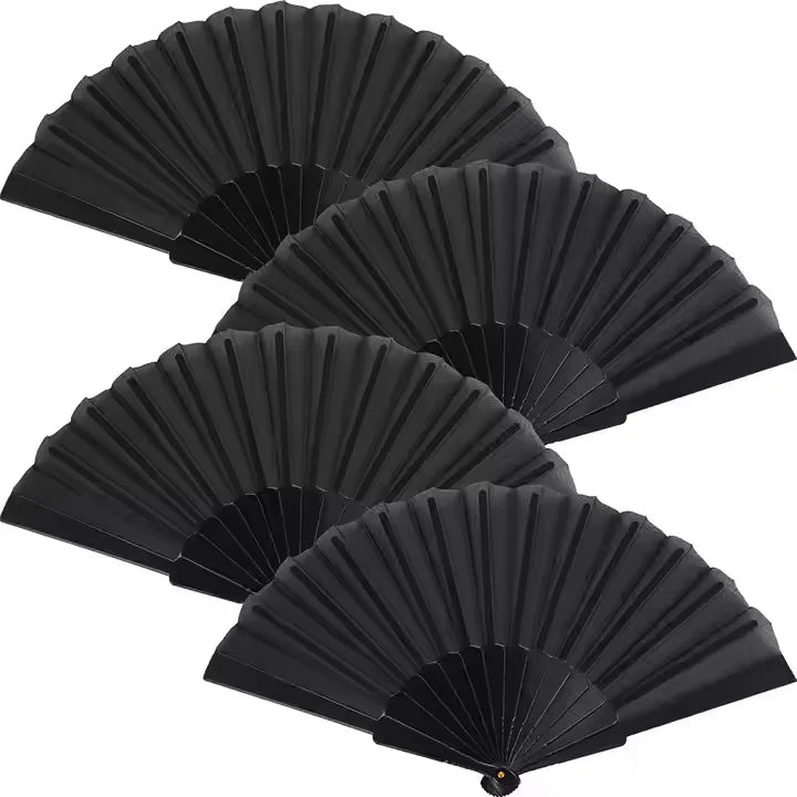 Wholesale Custom Style 13 Inch Large Seagrass Folding Hand Fan Bamboo Decorative for Wedding