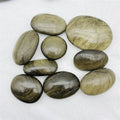 Natural Gold Obsidian Crystal Free Forms Crystal Gold Sheen Obsidian Palm Stone