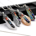 New Trendy Natural Stone Chakra Necklace 7 Chakra Energy Stones Pendant Necklace Healing Crystal Stone Necklaces for Women Men