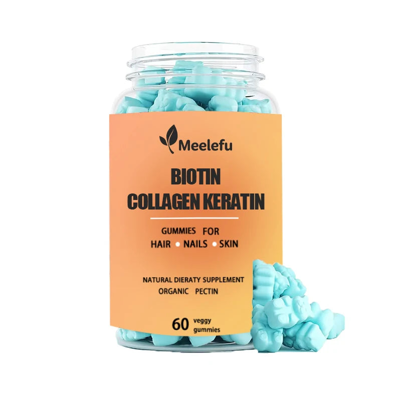 Vitamin and Supplements Bear Vegan Biotin Collagen Gummies Hair Skin Nails Bottles Beauty Products OEM Wholesale Vitamins