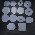 C-0087 Agate Resin Mould Round and Oval Geode coaster Silicone Mold for Epoxy Resin Craft DIY