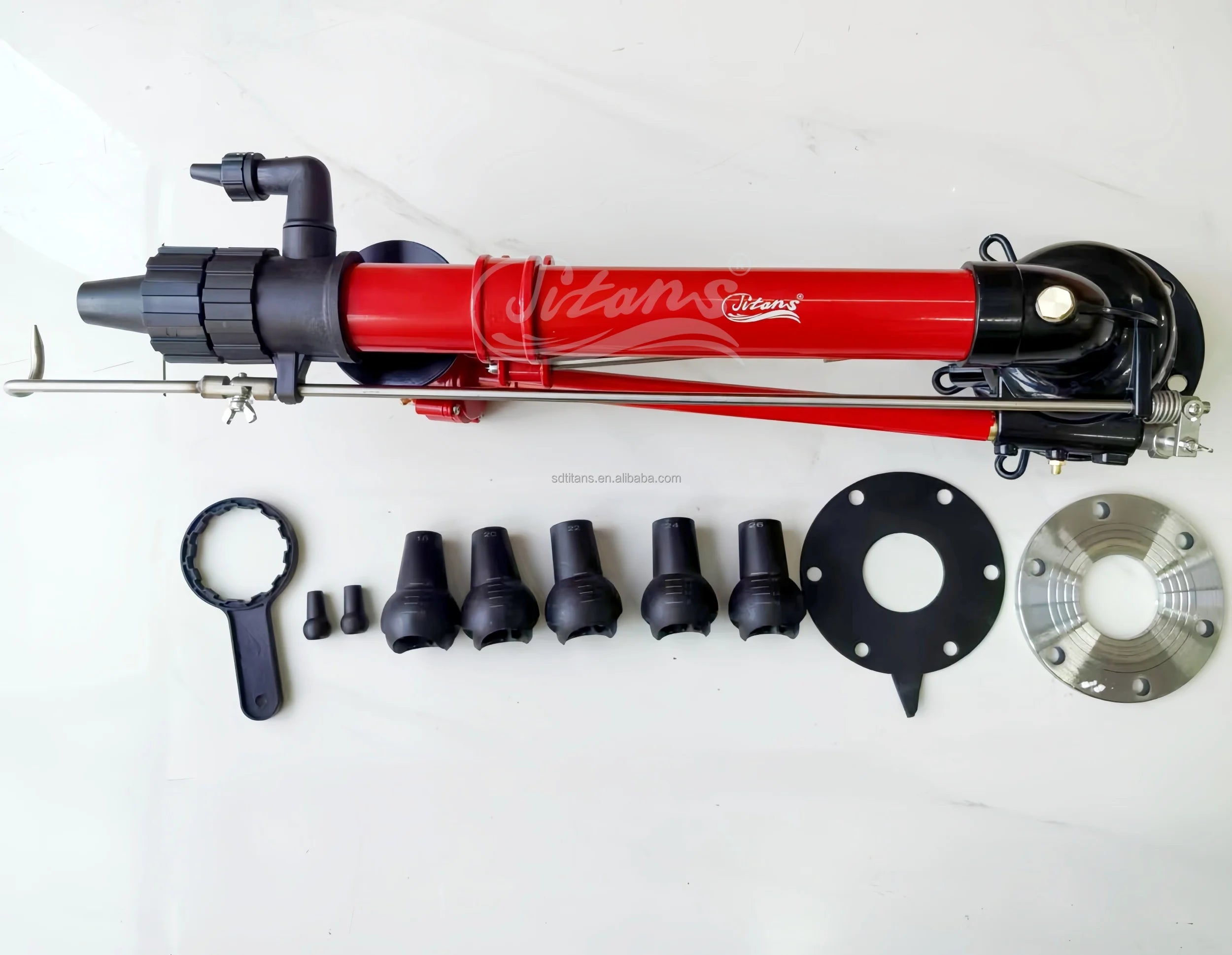Titans Rain 360 Gear Drive Metal Sprinkler for Africa Farm Irrigation Dual Nozzle Spray with 56m Range