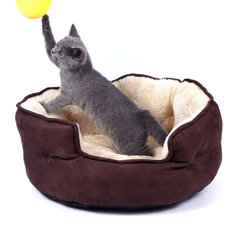 Europe and America Hot Seller Washable Dog Bedround Cat Beds for Indoor Round Pet Bed for Puppy and Kitten