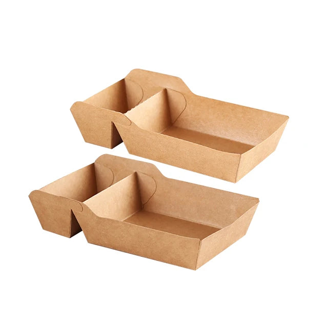 Disposable Paper Food Tray Packaging for Takeaway Hotdag Tray