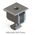 Solar Deck Roof Aluminum Adjustable 30-45mm Solar Panel Mount Mid Clamp