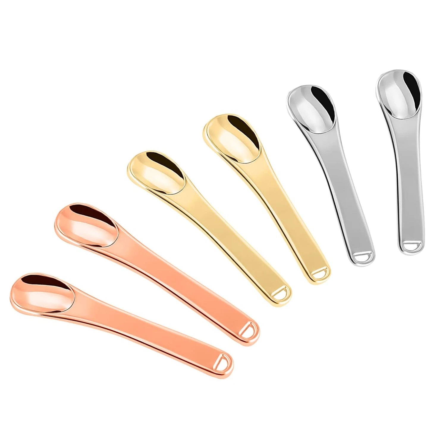 OEM Factory Customization Mini Gold Metal Cosmetic Spatula for Cream for Souvenirs & Gifts with Laser Logo