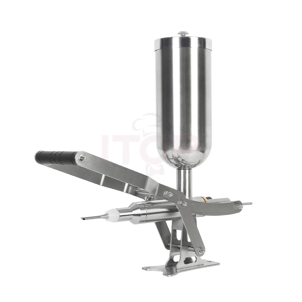 Gzkitchen 4.5L Manual Jam Filling Machine Stainless Steel Churros Chocolate Cream Filler Liquid Jam Amount Adjustable