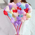 Wholesale Knitted Heart Bouquet Handmade Crochet Flowers for Wedding Thanksgiving & Home Decor Artificial Flowers for Gifts