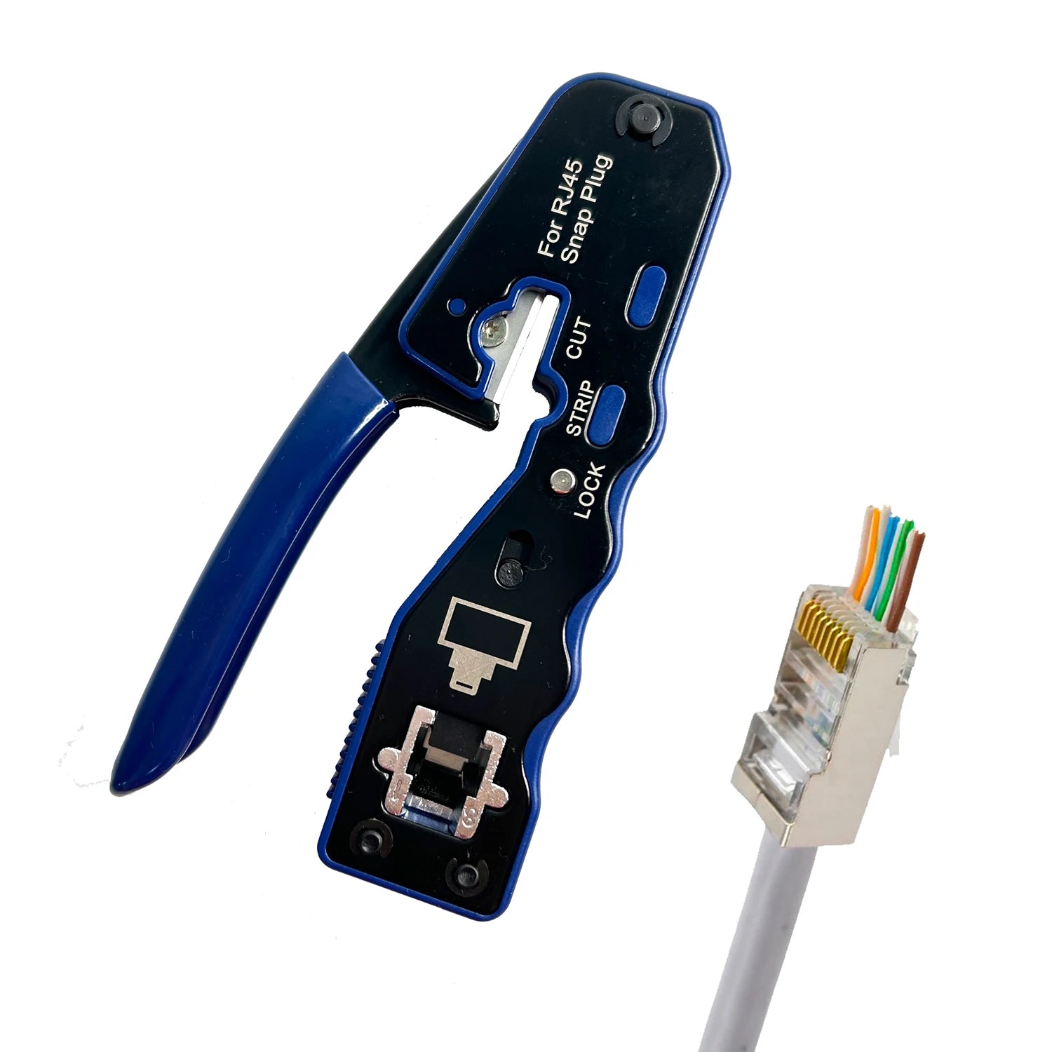 Networking Tools RJ45 Eazy Cat5e Cat6 Cat7 Plier Ethernet Cut Pass Through Crimping Tool for RJ45/RJ11