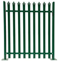 Heavily Treated Steel Palisade Fence Outdoor Security Fencing for Garden Decorations