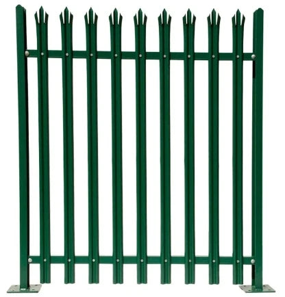 Heavily Treated Steel Palisade Fence Outdoor Security Fencing for Garden Decorations
