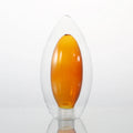 Hand Blown Colored Glass Cover Peach Shaped Amber Yellow Color Globe Glass Lampshades With G9 Thread Mouth for Pendant Lights