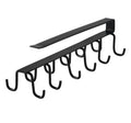 Kitchen Utensil Under Cabinet Mark Cup Holder with Hooks Iron 5-Layer Multifunction Glossy Finish Storage Rack for Tools