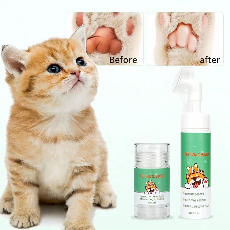 USMILEPET Best Seller Pet 4 in 1 Paw Cleaner Dog Paw Balm Foaming Gentle Fragrance-Free Natural Dog Paw Protector for Pets