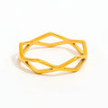Joolim Jewelry Wholesale 18K Gold Plated Rhombus Linellae Stainless Steel Rings for Women Rings