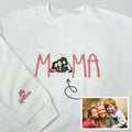 Customizable Flannel Sweatshirt with Mama Embroidered Portrait Front Logo ODM Hoodie