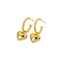 INS Fashion 925 Sterling Silver Hoop Earrings Girls Accessories 18K Gold Love Heart Earrings Wholesale