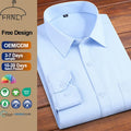 Wholesale Solid Cotton Polyester Customized Logos Colors Loose No-iron Business Men's Casual Shirt with Pockets
