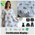 GOTS Certified 100% Organic Cotton Lightweight Woven Fabric Eco-Friendly Digital Print for Ladies Boys Dress Home Textile Baby