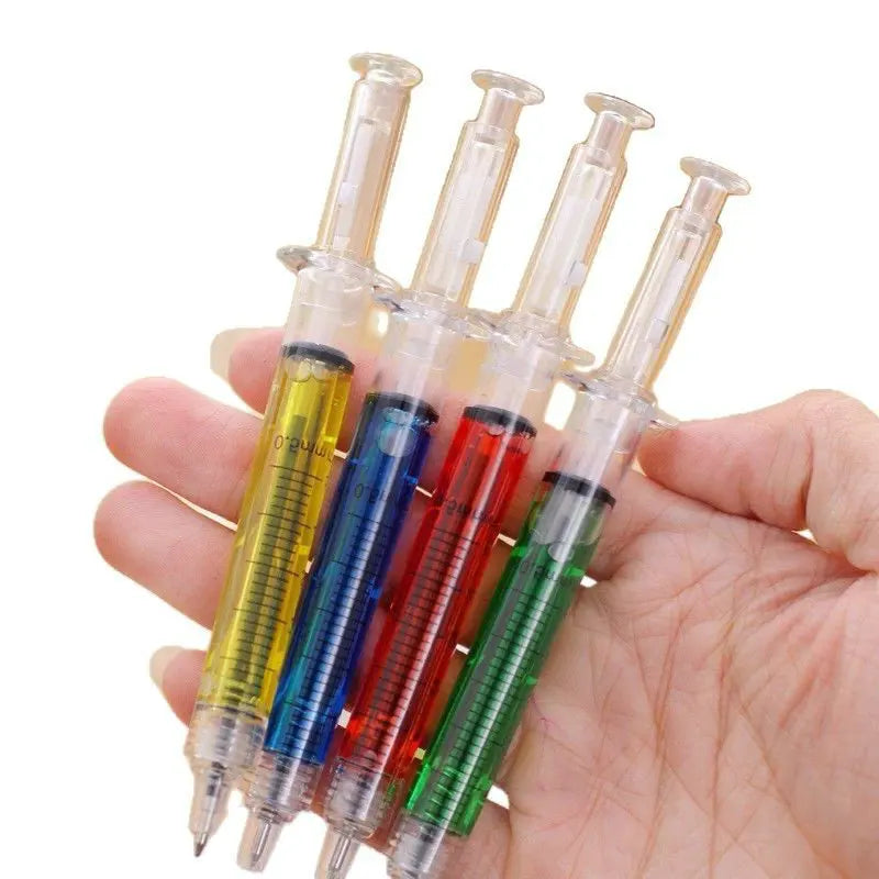 Caregiver Role-Playing Plastic Animal Logo Ballpoint Pen Promotional Needle Barrel Needle Tube Injection Pen