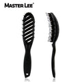 Masterlee Luxury Detangling Hair Brush Curve Brush Rib Comb Small Size Boar Bristle Brush