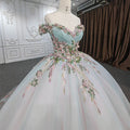 Elegant Flower Off Shoulder Evening Sweetheart Party Gowns Dresses Jancember 9964-1