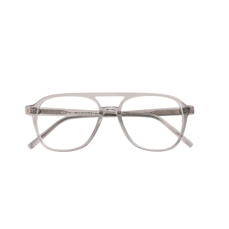 Italian Design Transparent Acetate Frame Eyeglasses Double Bridge Optical Glasses