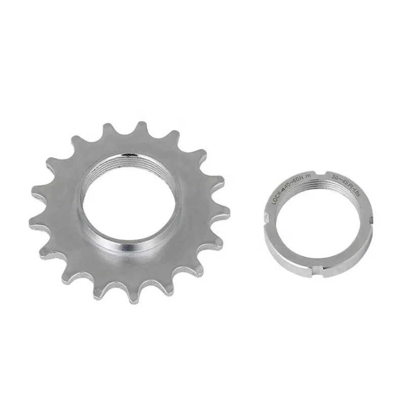 FBicycle Fixed Gear One Speed Bicycle Freewheel Cogs Sprocket Bike Threaded Lock Rings for 13T 14T 15T 16T 17T 18T Bikes