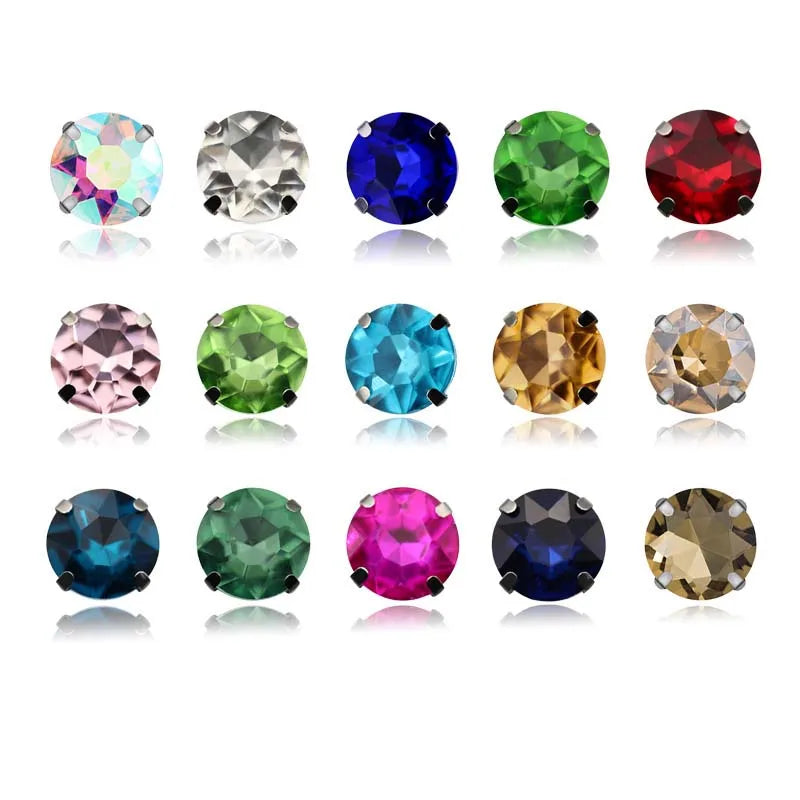 Diy Sewing Accessories Handmade Gemstone Crystals Material Wedding Dress Bag Scarf Collar Claw Setting Sew on Glass Rhinestones