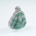 Goldleaf Jewelry 925 Sterling Silver Moissanite Necklace 5A Green Nano Maitreya Buddha Statue Pendant Fine Jewelry for Gift