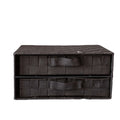 Hand Woven Nylon PP Polypropylene Belt Woven Basket Double Drawer with Cover