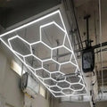 Commercial Hexagonal LED Ceiling Light for Auto Repair Shop Workshop Garage