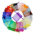 Wholesale 7x9cm Small Organza Drawstring Bags Low MOQ Custom Logo Sheer Mesh Pouches Jewelry Gift Wedding Packaging