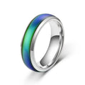 6mm Stainless Steel Temperature Sensitive Color Changing Wedding Band Mood Ring