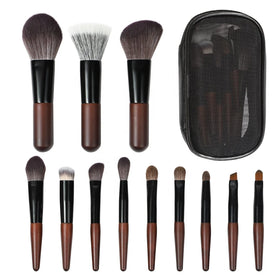 2023 New Beauty Powder Goat Hair Kits Cosmetics Tools Foundation Cute Travel Private Label Mini Custom Makeup Brushes for Makeup