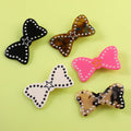 Midairy Customized Bulk Sale Petite Ladylike Bow Tie Dotted with Pearls Hair Clips for Girls Women Hair Accessories 60x34mm 4229