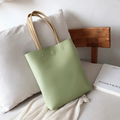 Korean Style PU Leather Tote Bag Fashion New Lady Shoulder Bag Outdoor Shopping Travel Handbag