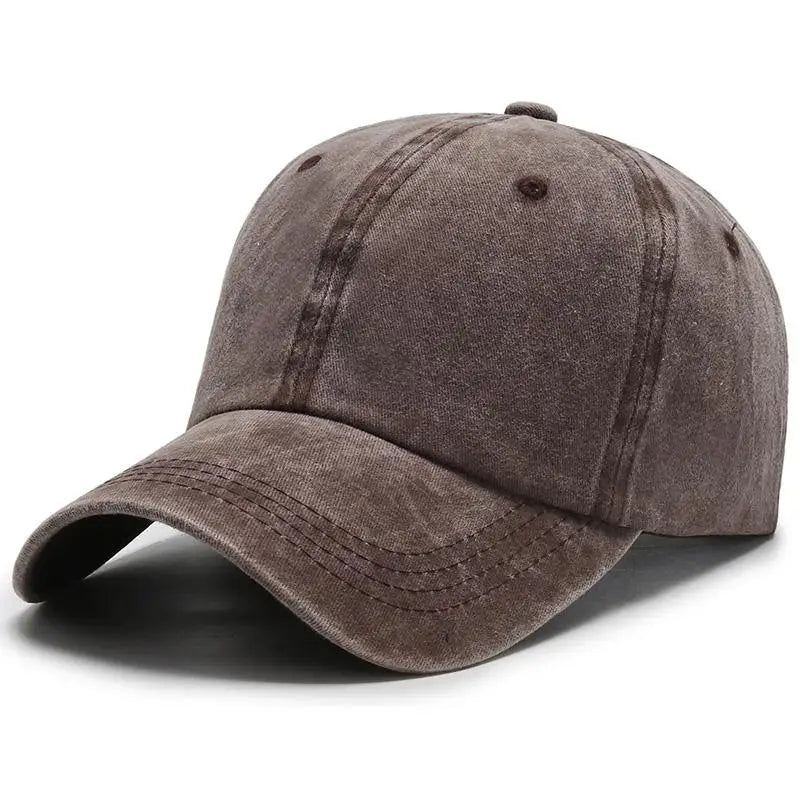 AI-MICH Custom Washed Cotton Adjustable Solid Color Baseball Cap Fashion Leisure Dad Hat Snapback Cap